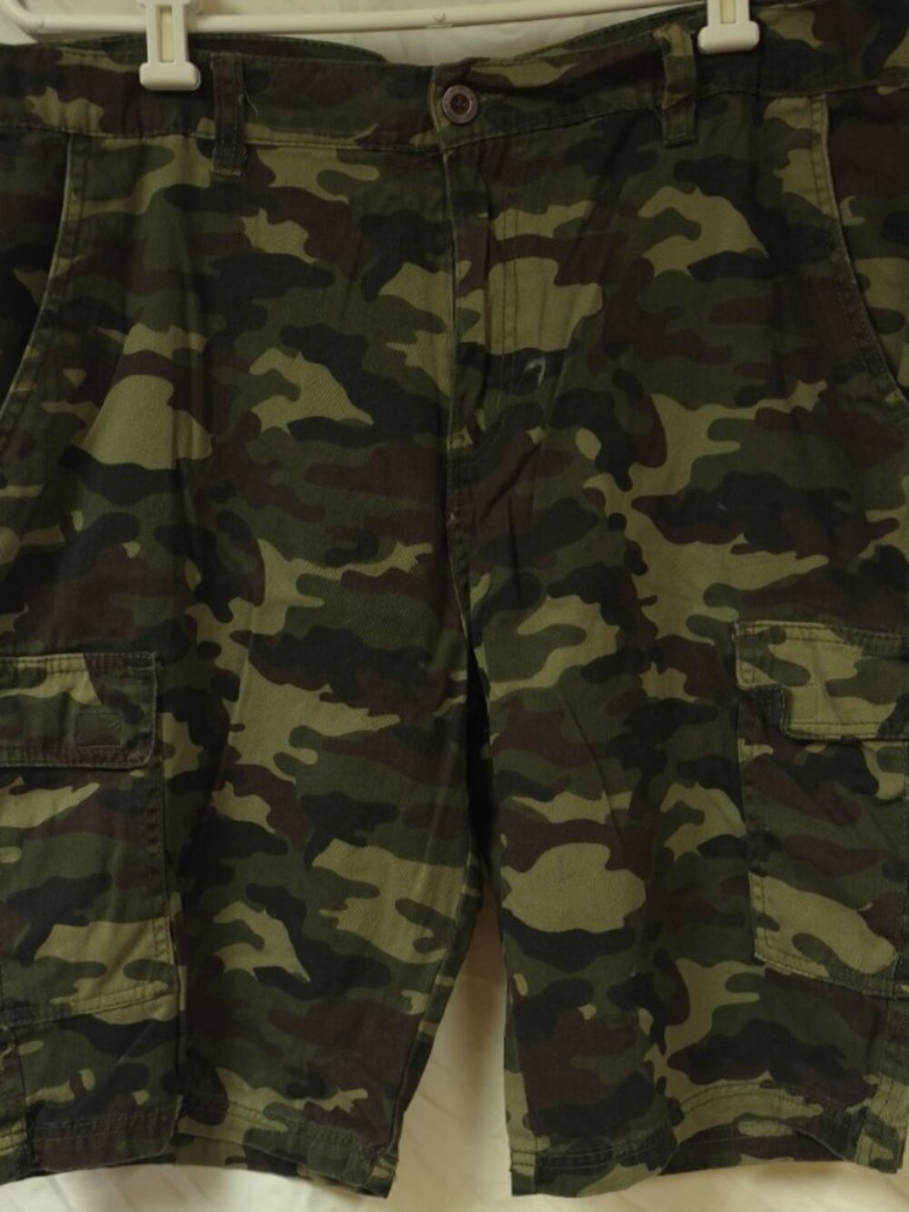Roadblock Mens 36 Camo Camouflage Army Cotton Hike Fish Cargo Shorts 36x11